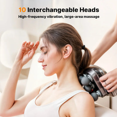 9 adjustable intensity levels for customizable massage pressure, offering relief from soreness, stiffness, and muscle fatigue.