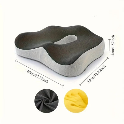 Supportive orthopedic seat cushion for long sitting
