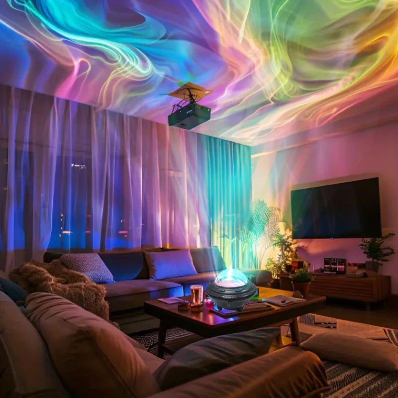 Aurora starlight projector for bedroom ambience