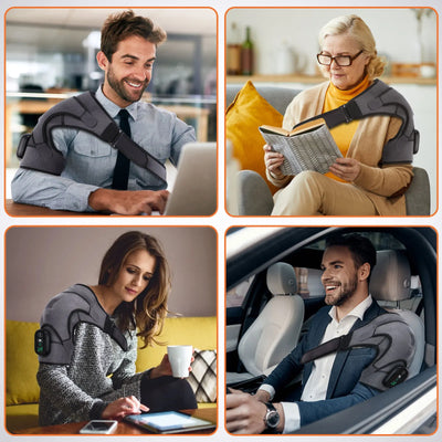 Adjustable electric shoulder massager for strain and soreness