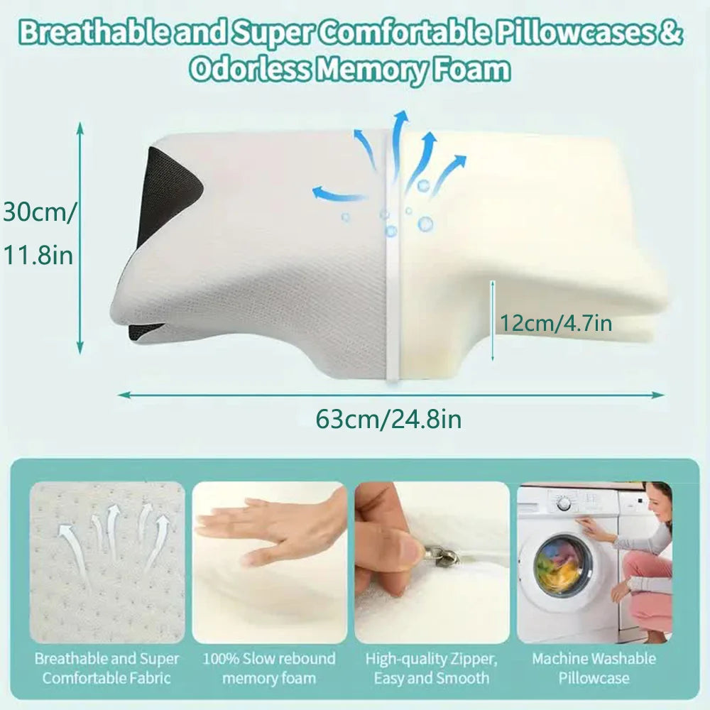 Comfortable pressure-relief pillow for side and back sleepers