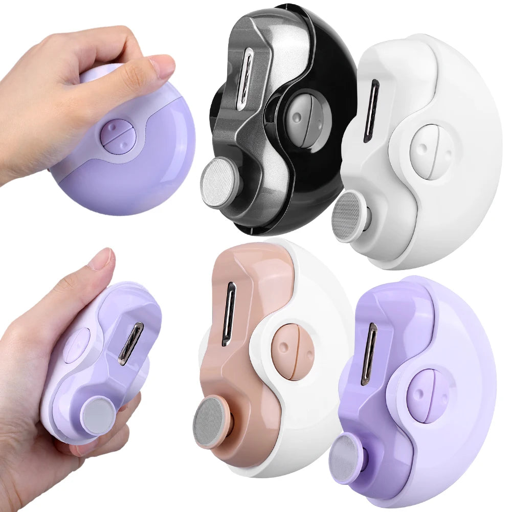 Electric nail cutter with built-in nail scrap storage