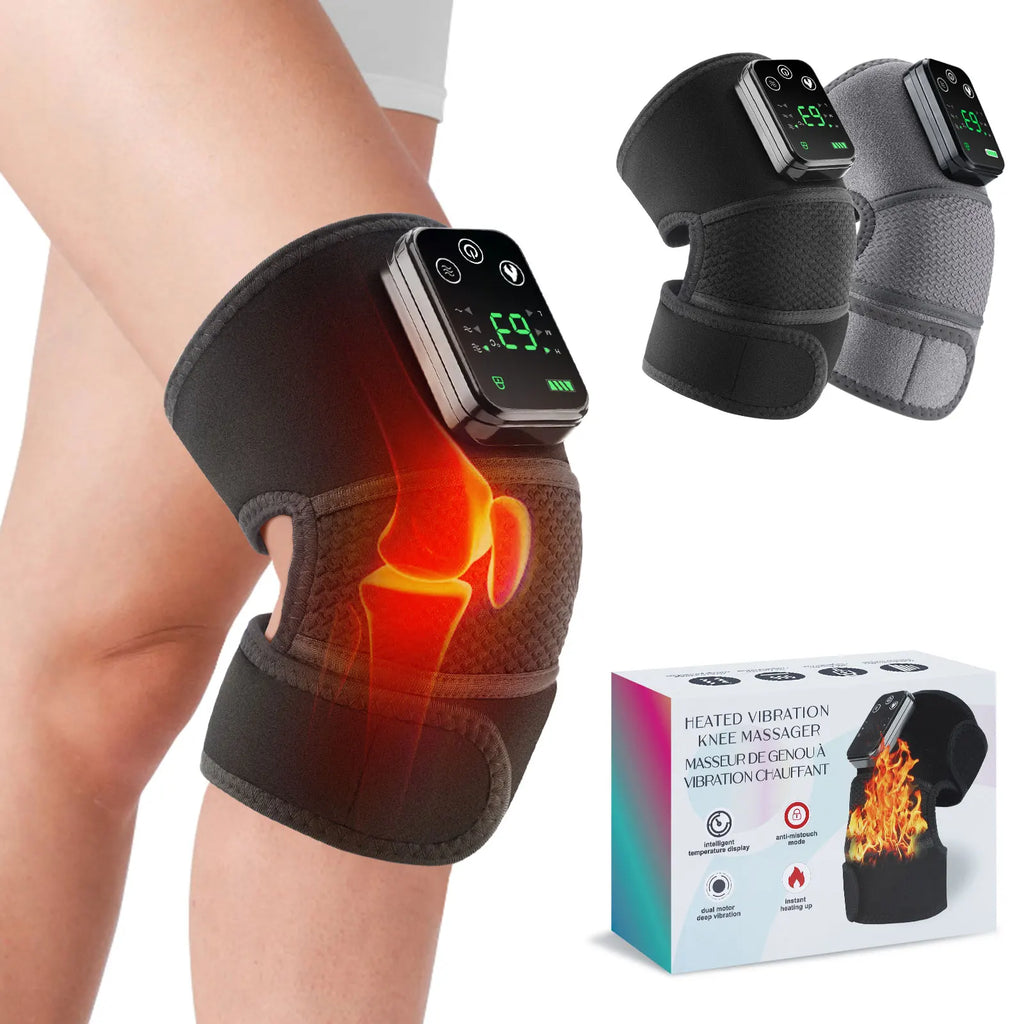 3-in-1 electric heating knee massager with vibration