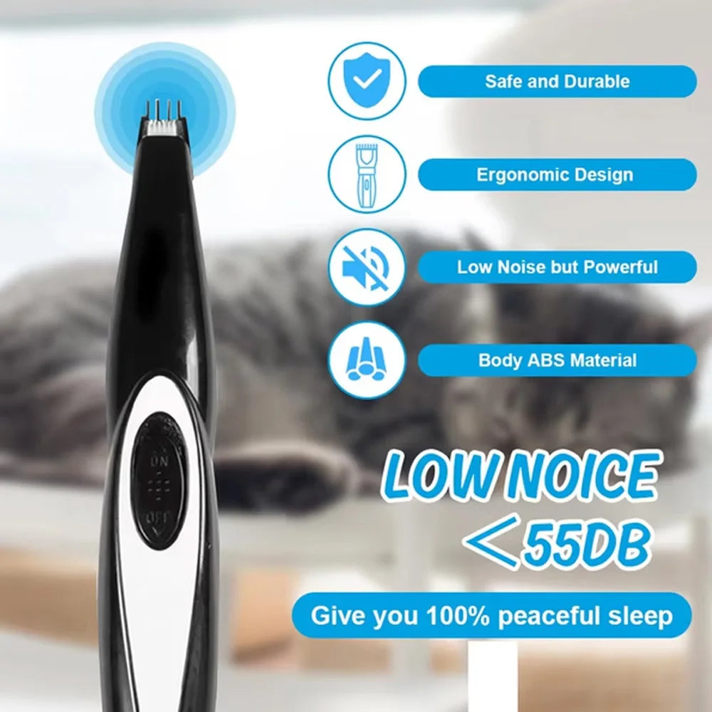 Portable cordless pet fur trimming clipper