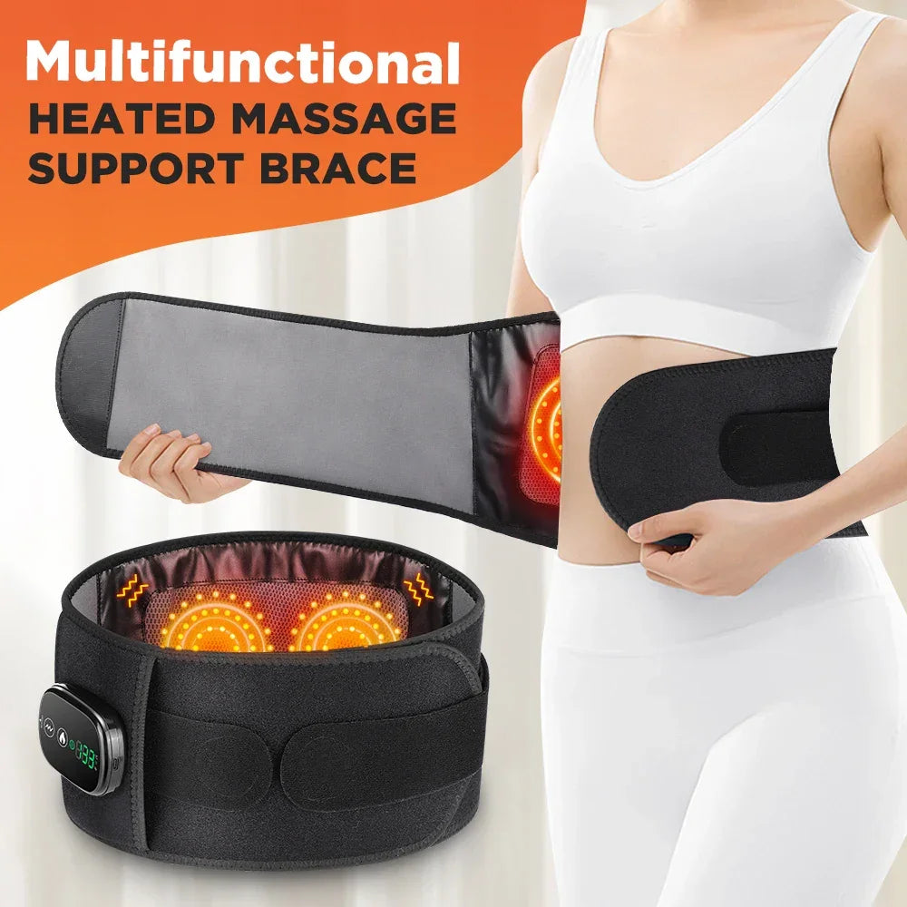 Features red light hot compress therapy that improves blood circulation, reduces inflammation, and soothes chronic waist discomfort from long sitting or standing.