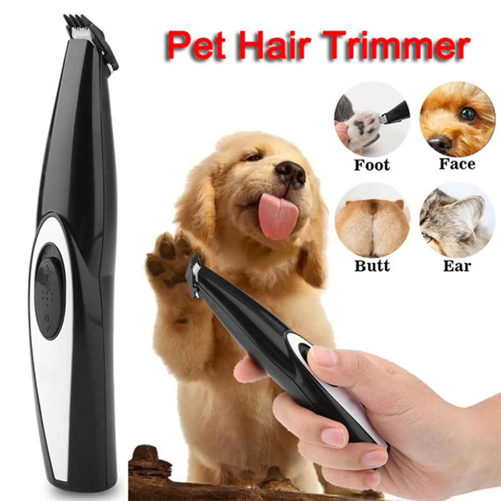 Quiet grooming clipper for paws, face and ears