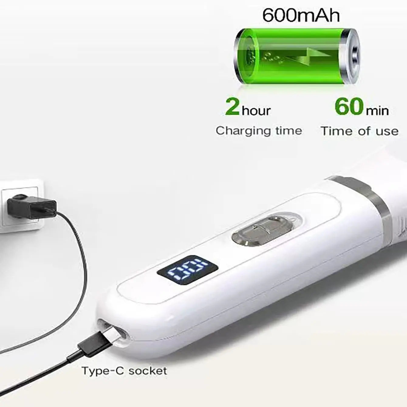 Cordless pet hair shaving and trimming tool