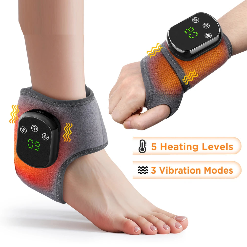 Electric heating ankle and wrist massage belt with vibration