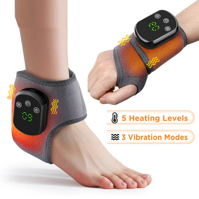 Electric heating ankle and wrist massage belt with vibration