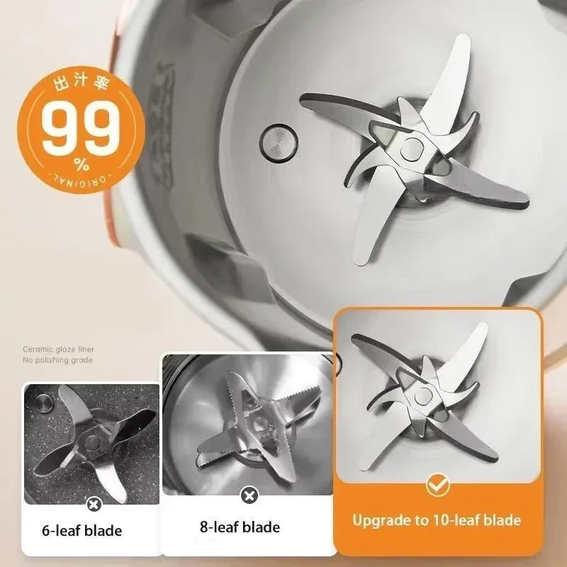 Easy to clean with detachable parts, energy-efficient motor, and quiet operation for comfortable kitchen use.