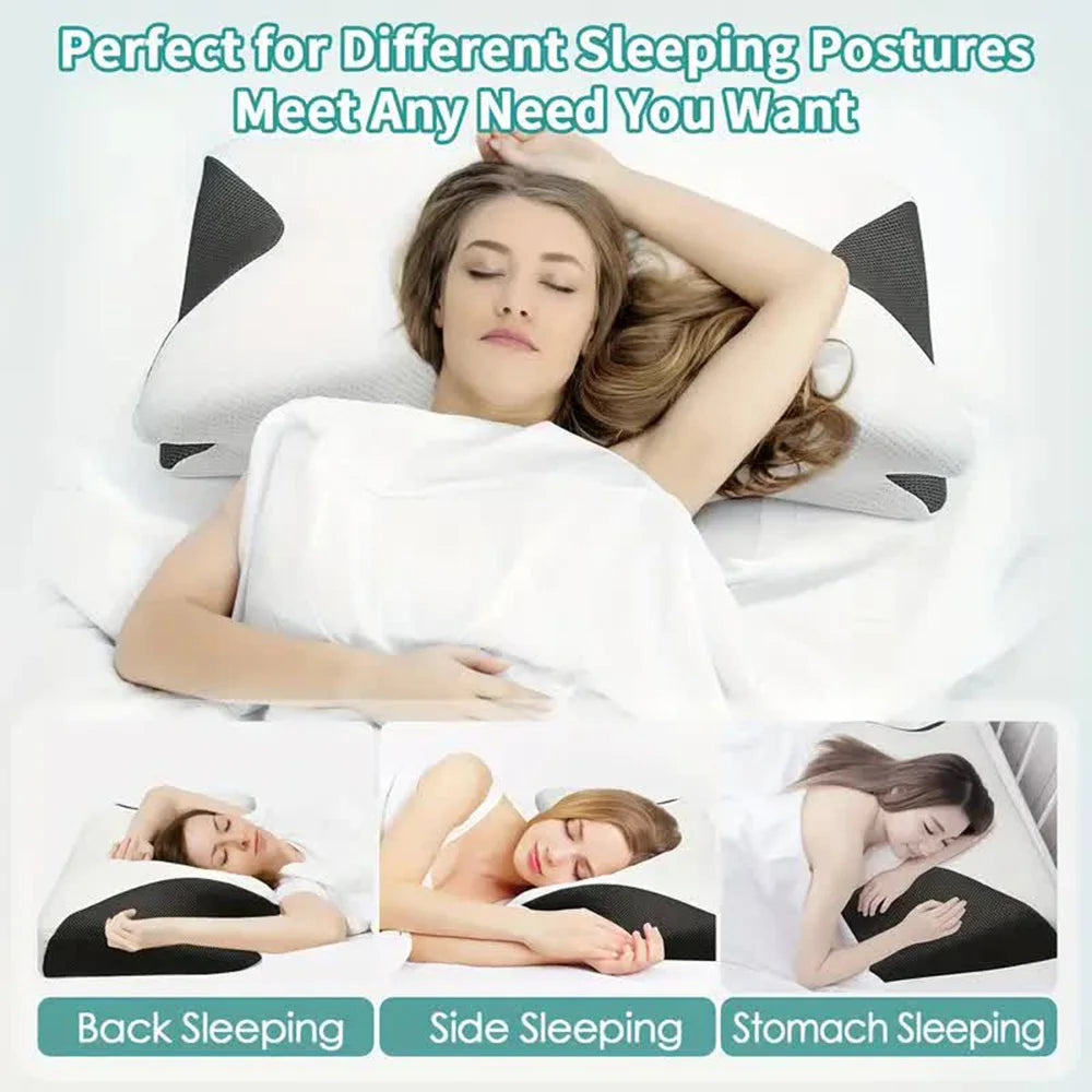 Orthopedic slow rebound pillow for neck pain relief