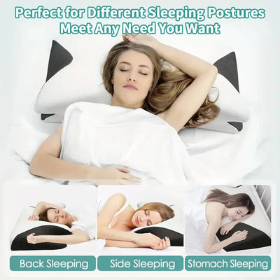 Orthopedic slow rebound pillow for neck pain relief