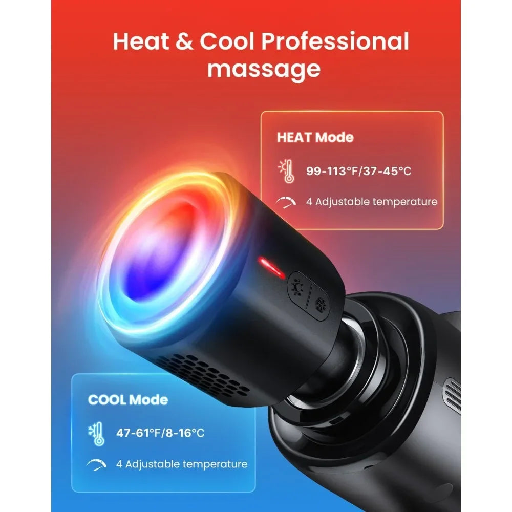 Includes a heat head for soothing warm muscle relaxation and a cold head for inflammation reduction, improving circulation and recovery speed.