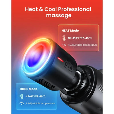 Includes a heat head for soothing warm muscle relaxation and a cold head for inflammation reduction, improving circulation and recovery speed.