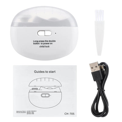 2-in-1 Electric Nail Clipper | Anti-Splash Nail Trimmer for Baby & Adults | Safe & Quiet Grooming