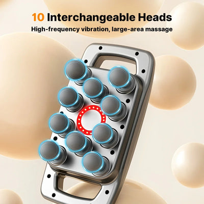 USB-rechargeable percussion massager with long-lasting battery, suitable for home use, gym workouts, athletes, and post-training relaxation.